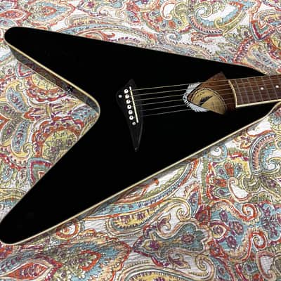 Dean VCO BLK Acoustic Electric Flying V Guitar image 2