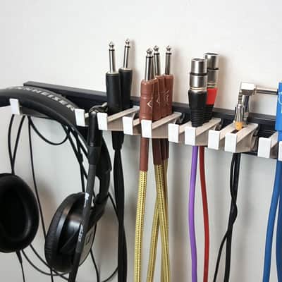 Studio Cable Rack kit with wall fixings for guitar leads, XLRs, AV image 8