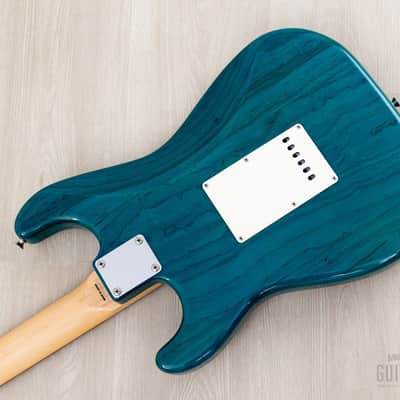 2012 Fender '62 Stratocaster ST62/ASH/MH Transparent Blue + Headstock SSH Near-Mint, Japan MIJ image 15