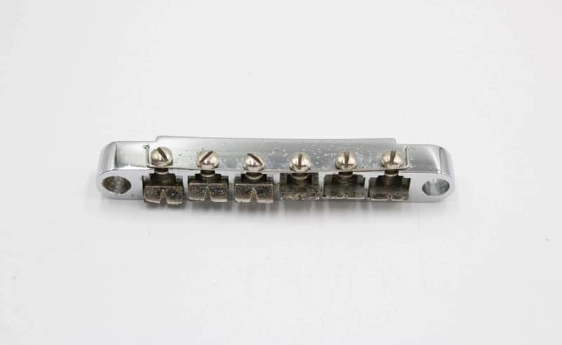 1980s Vintage Epiphone BR-EG Guitar Tune-O-Matic Chrome Guitar Bridge for Gibson Les Paul image 1