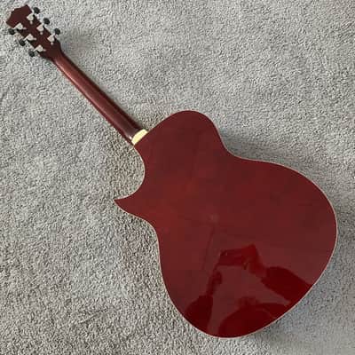 Caraya 40 Inch Acoustic Guitar in Sunburst, Tiger Maple Top, Rosewood Fingerboard image 7