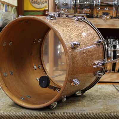 1966 Slingerland Modern Jazz Outfit in Sparkling Champagne Pearl 14x20 8x12 14x14 image 15