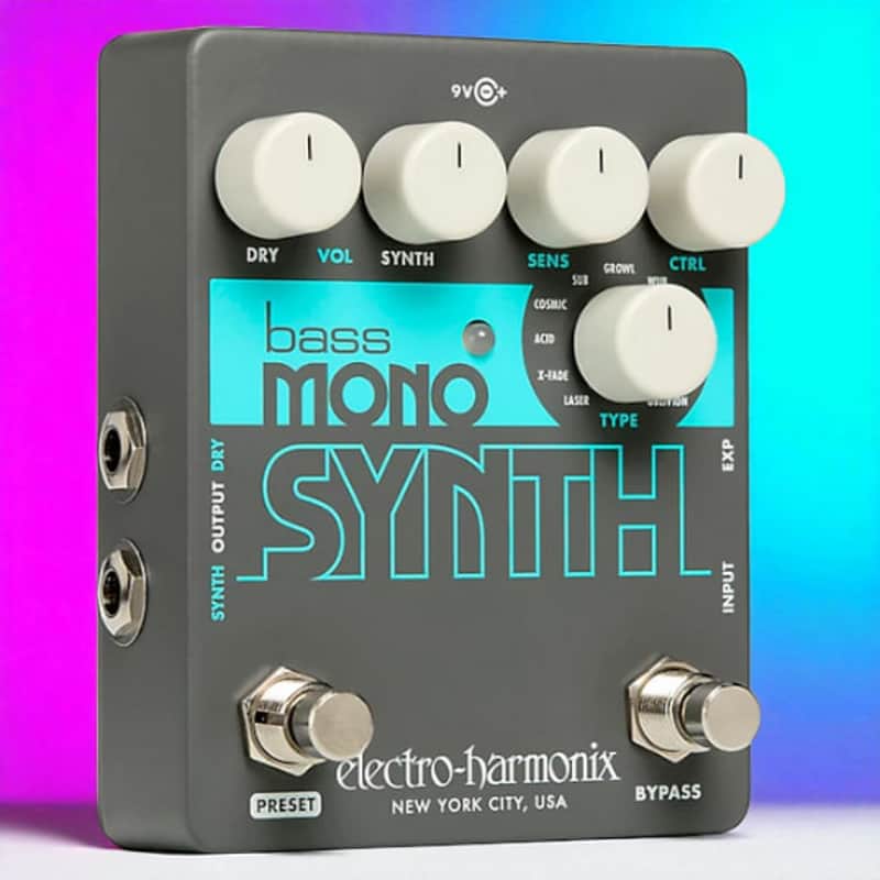 Electro-Harmonix Bass Mono Synth Bass Monophonic Synthesizer Pedal, BASS MONO SYN image 1