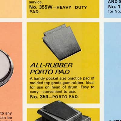 1970s Ludwig WFL Porto-Pad Rubber Pocket Practice Pad No. 354 image 4