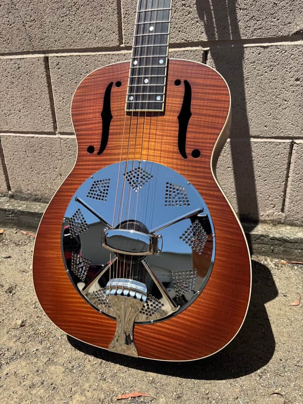 National Reso-Phonic TROJAN Prototype 2026 Figured Maple 14 Fret - IN STOCK NOW! image 1