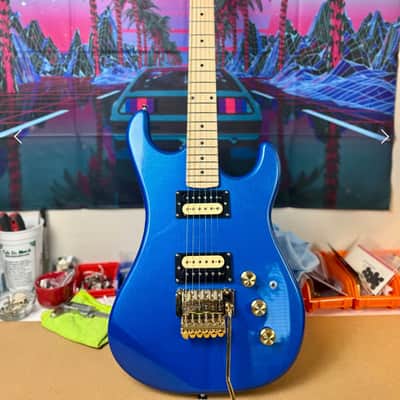 kramer pacer blue sparkle hot rodded (hardshell case included) image 1