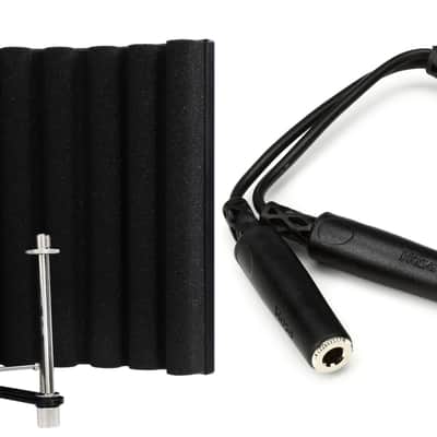 sE Electronics Reflexion Filter X Portable Vocal Booth  Bundle with Hosa YPP-118 Y Cable - 1/4 inch TRS Male to Dual 1/4 inch TRS Female image 1