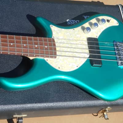 Pedulla USA Rapture RB 5 String Bass Metallic Teal Green with Original Case Bartolini image 3