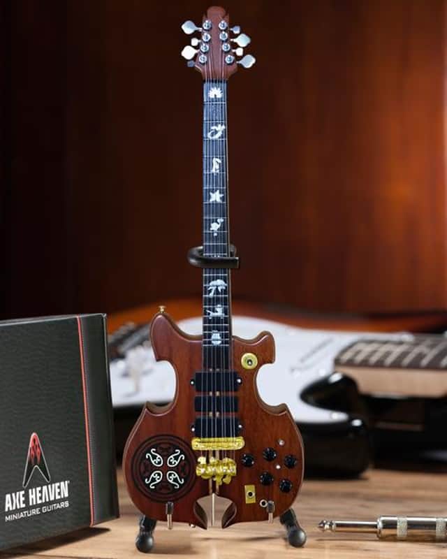 AXE HEAVEN John Paul Jones Alembic 8-String MINIATURE Bass Display Gift image 1