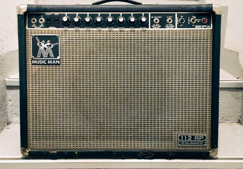 Music Man 112 RP One Hundred 100-Watt 1x12" Guitar Combo with Phaser 1980 - 1984 - Black with Black Badges image 1