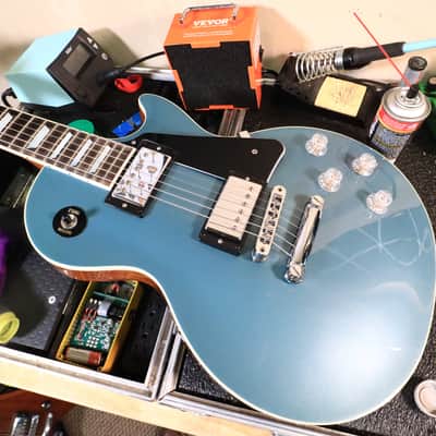 2019 Gibson Les Paul Modern Electric Guitar Faded Pelham Blue image 17
