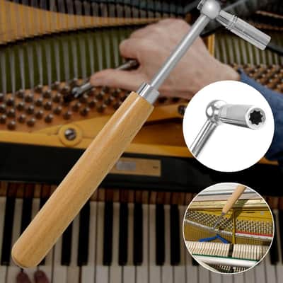 Professional Piano Tuning Tuner Kit, Piano Tuner Hammer Mute Tool with Felt Temperament Strip and Rubber Mutes Clamp, Piano Tuning Tools with Case image 3