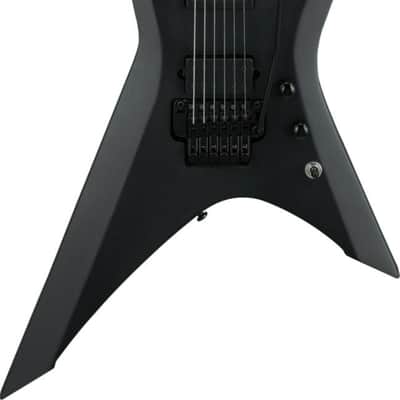 Ibanez XPTB620 Xiphos Iron Label Electric Guitar, Ebony Fingerboard, Black Flat image 1