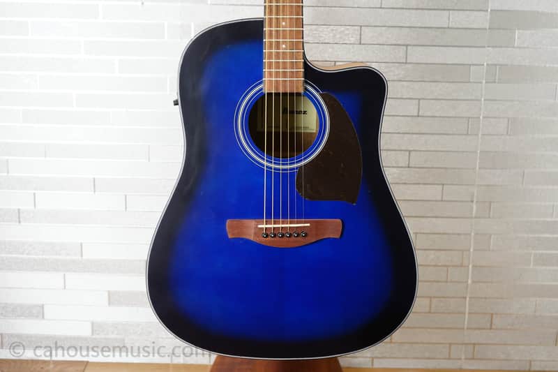 Ibanez PF50CE Open-Pore Trans Blue Sunburst image 1
