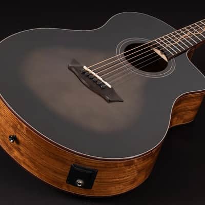 Washburn Bella Tono VITE-S9V Electro Acoustic Guitar - Gloss Charcoal Burst image 3