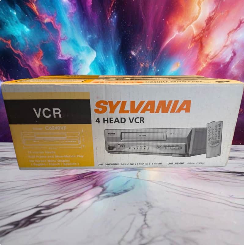 Sylvania VCR C6240VE 4 Head Digital Tracking VHS 19 Micron Head BRAND BEW In Box image 1