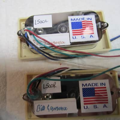 Bill Lawrence 'Wilde" Humbucking Pickups L500R L500L 2015 Cream/Chrome image 5