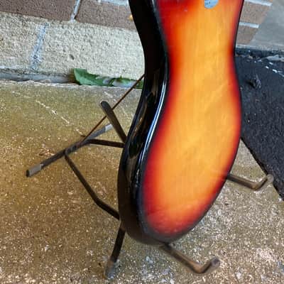1968  Teisco V2 Sunburst . Very cool MIJ guitar Mezurashi (rare) image 10