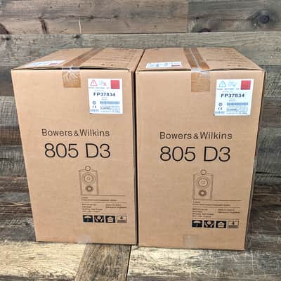 Bowers & Wilkins B&W 805 D3 Bookshelf Speakers (Pair) In Rosenut mint with boxes image 3
