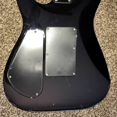 Jackson Dkm blue flame top dinky made in Japan electric guitar Floyd rose Seymour Duncan pickups image 5