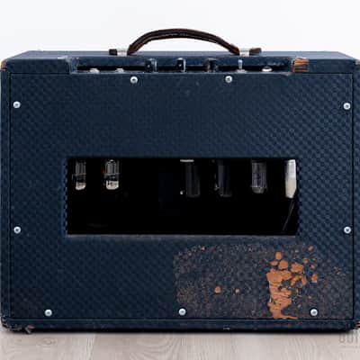 1963 Ampeg Jet J-12-A Vintage 1x12 Tube Amp Blue Checker, Fully Serviced image 9