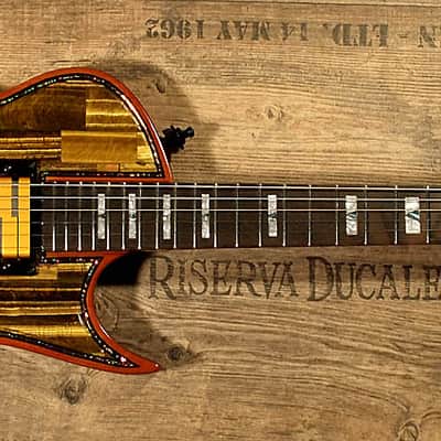 Tiger´s Eye top? I am not kidding you - this Chronos guitar has a real gemstone top! image 8