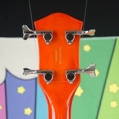 Used Gretsch G5123B Limited Edition Electromatic Bass, Orange, Hard Case image 10