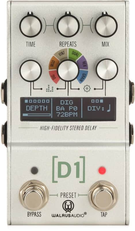 Walrus Audio Mako MKII D1 High-fidelity Stereo Delay Pedal (D1DlyMk2d1) image 1