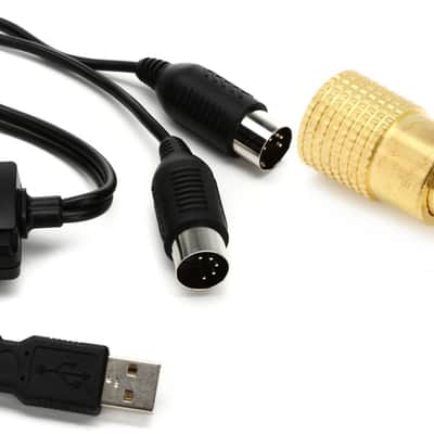 Roland UM-ONE mk2 USB MIDI Interface  Bundle with Hosa GHP-105 1/4 inch TRS Male to 3.5mm TRS Female Headphone Adapter image 1