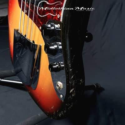 Fender 1966 Vintage USA 4-String Jazz Bass - Sunburst Gloss Finish w/Case USED image 13