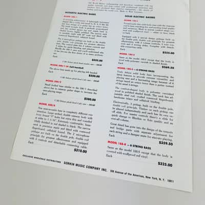 Hofner “Superior Electric Basses” Dealer Flyer – c. 1966 image 2