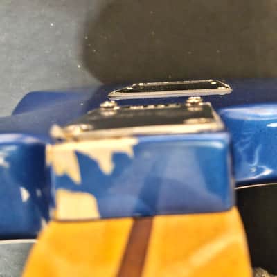 Squier Affinity Series Stratocaster Electric Guitar, Maple, Lake Placid Blue (DAMAGED) image 4