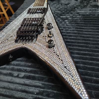 Jackson "Custom Rhinestone" JS32 King V Gloss Black 2019 image 16