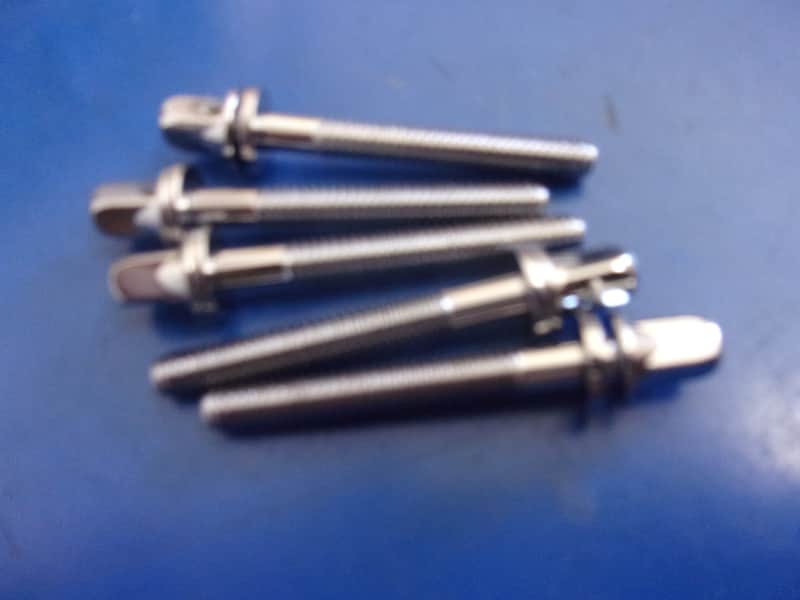 Tama Imperialstar Lot of 5 Rack Tom 2.5" Tension Rods + Washers 2 1/2" long image 1