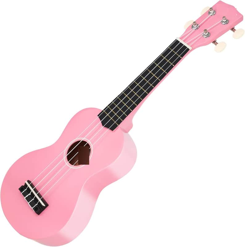 Soprano Ukulele 21 Inch Basswood Ukeleles for Beginners Four Strings Hawaiian Guitar Saint Patrick's Day Ukulele for Adults Teenagers Pink image 1