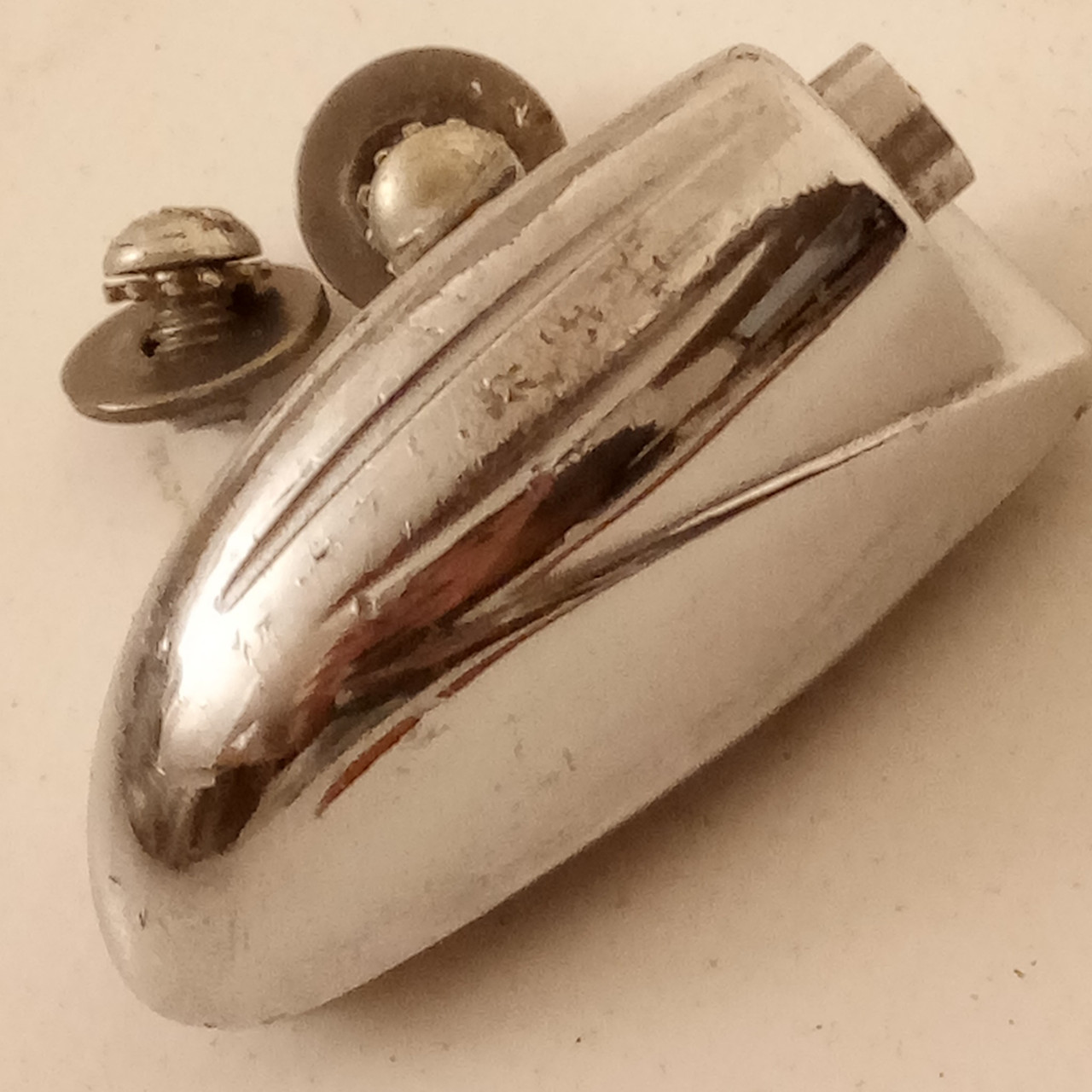 Gretsch 1+Tom/Snare Drum Lug Round Badge Chrome Vintage 60s Streamline Flat-Head — main photograph