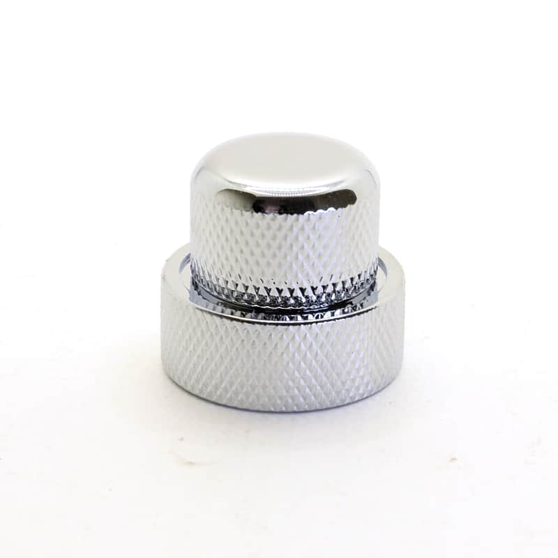Dualee Large Chrome Stacked Dual Control Knob Concentric Set with set screw - Single image 1