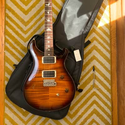 2017 PRS Paul Reed Smith USA CE-24 Burnt Amber Smokeburst Highly Figured W/ Gig Bag image 2