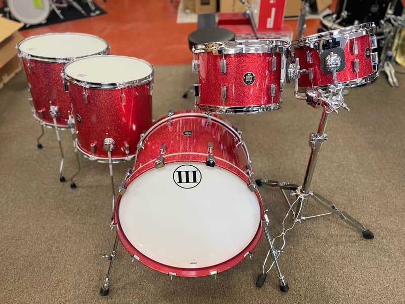 WFLIII Drums G2 5-Piece Shell Pack 12"/13"/16"/18"/22" 2025 - Red Sparkle Galaxy Flake image 1