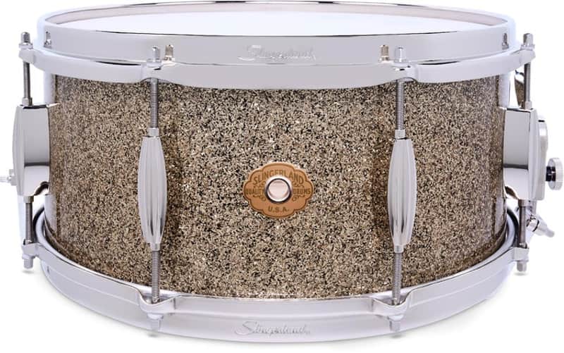 Slingerland Radio King Artist Snare Drum - 6.5 inches x 14 inches  Gold Glass image 1