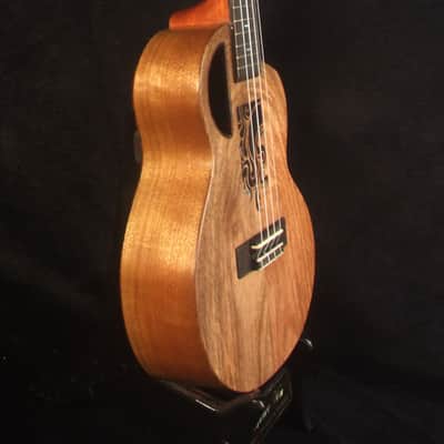 Handmade Tenor Ukulele, Solid Macassar Ebony, Abalone & MOP Inlay, Soft-bag, Bruce Wei UKB17-2027 image 5