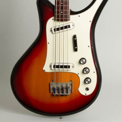 Yamaha SB-5A Solid Body Electric Bass Guitar (1968), ser. #6494, black hard shell case. image 3