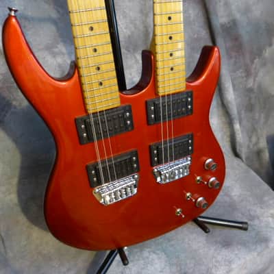 Peavey Hydra Double Neck Electric Guitar 1980's Red image 3