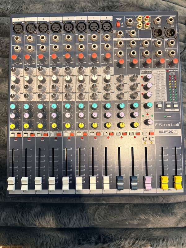 Soundcraft EFX8 8-Channel Mixer with Lexicon Effects 2010s - Blue image 1