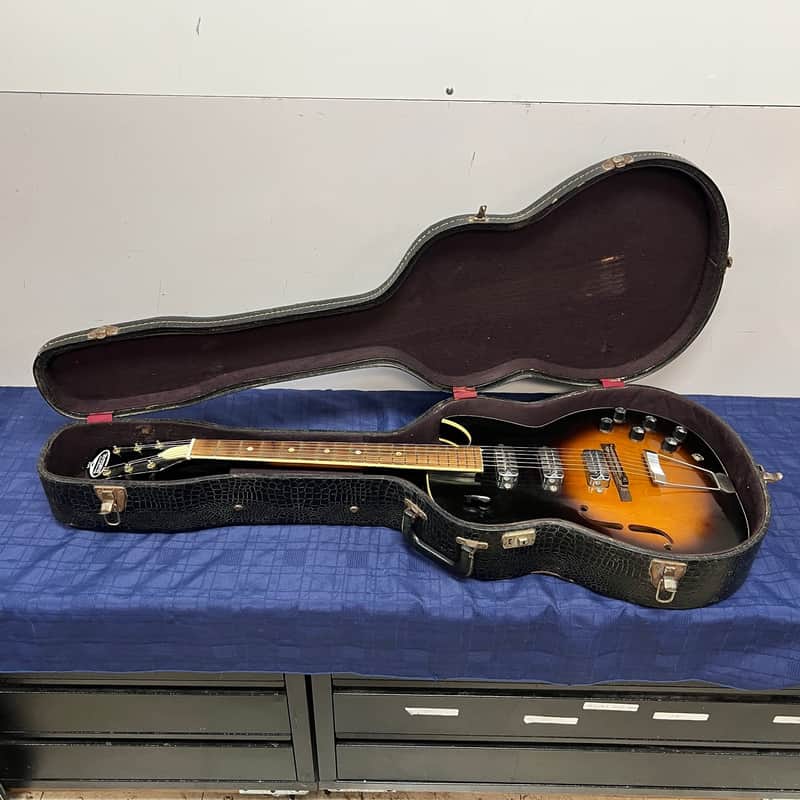 Vintage 1960 Kay Truetone 573 Speed Demon Hollow Body Electric Guitar with Case image 1
