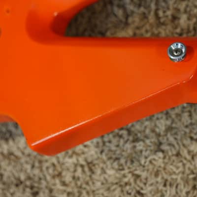 Video! 1980s Hondo H-1 Death Dagger Neon Orange Refinish w/ Original Hardshell Case image 19