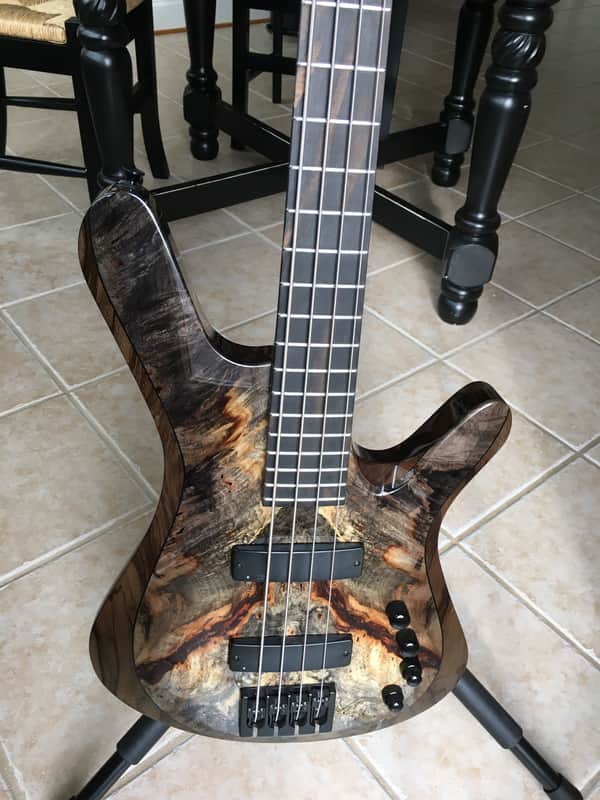 Kiesel V49K Vanquish 4 string 2017 Buckeye Burl 2017 NAMM Build image 1