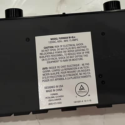 Furman M-8Lx Power Conditioner with Lights 2010s - Black image 2