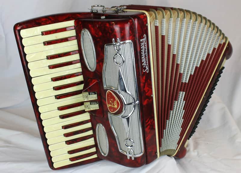 7628 - Candy Stripe S. Artigiana Castelfidardo Piano Accordion MM 34 80 image 1