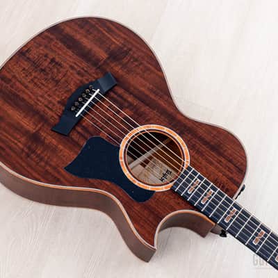 2022 Taylor Custom Grand Concert 12-Fret Flamed Tasmanian Blackwood w/ Florentine Cutaway image 10